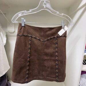 Maeve Chocolate Brown Mini Skirt NWT
